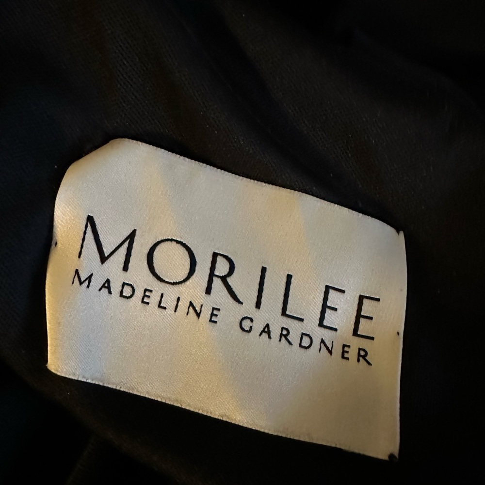 Mori Lee black thigh slit cutout prom dress - Picture 5 of 7